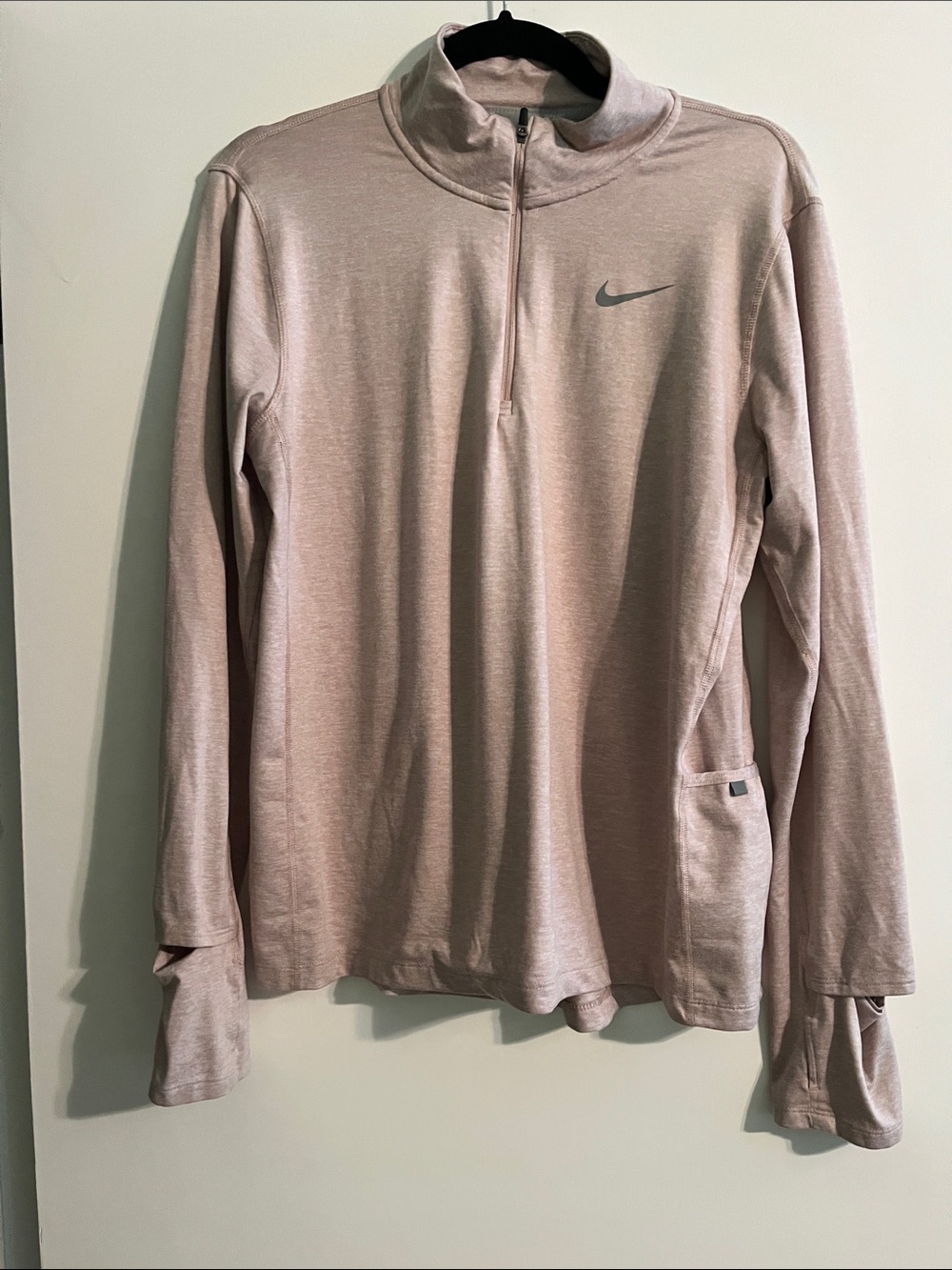 Nike Women’s Light Mauve Half-Zip Turtleneck Pullover